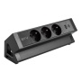 Gniazdo meblowe BASCO ładowarka USB przewód 1,5m 3x2P+Z 2xUSB czarne