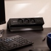 Gniazdo meblowe BASCO ładowarka USB przewód 1,5m 3x2P+Z 2xUSB czarne zastosowanie w biurze