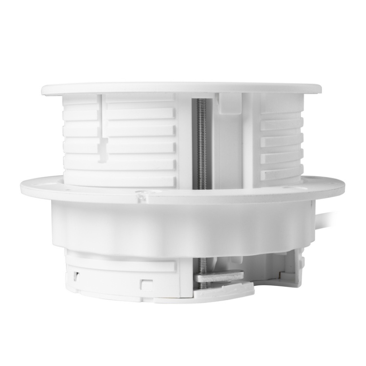 Gniazdo meblowe RONDO ładowarka USB przewód 1,5m 1x2P+Z 3xUSB 1xHDMI 1xRJ45 schuko białe bok