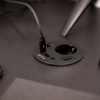 Gniazdo meblowe RONDO ładowarka USB przewód 1,5m 1x2P+Z 3xUSB 1xHDMI 1xRJ45 schuko czarne zastosowanie w biurze