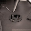 Gniazdo meblowe RONDO ładowarka USB przewód 1,5m 1x2P+Z 3xUSB 1xHDMI 1xRJ45 schuko czarne zastosowanie na biurku