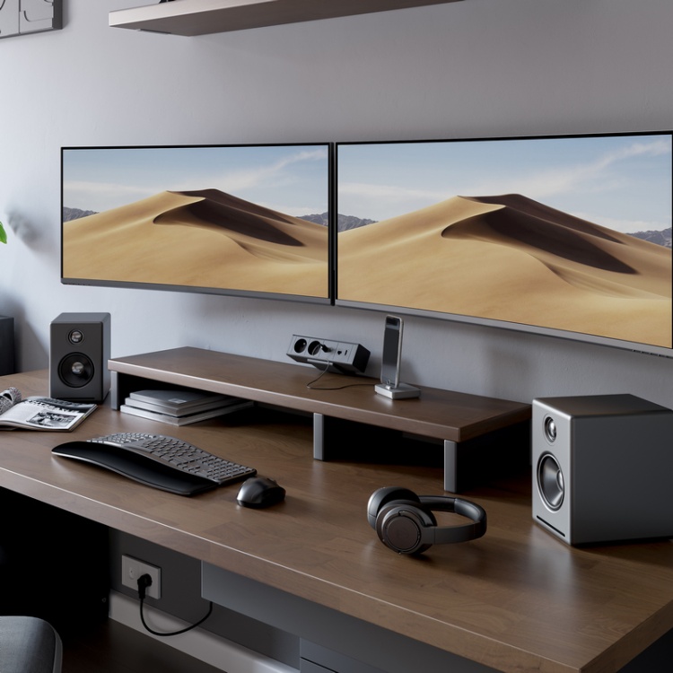 Gniazdo meblowe BAR ładowarka USB przewód 1,5m 2x2P+Z 2xUSB 1xHDMI 1xRJ45 czarne aranżacja biura