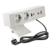 Gniazdo meblowe BAR ładowarka USB przewód 1,5m 2x2P+Z 2xUSB 1xHDMI 1xRJ45 schuko białe