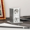 Gniazdo wysuwane TOWER ładowarka USB przewód 1,5m 1x2P+Z 2xUSB białe zastosowanie