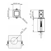 Gniazdo wysuwane TOWER ładowarka USB przewód 1,5m 1x2P+Z 2xUSB schuko białe wymiary