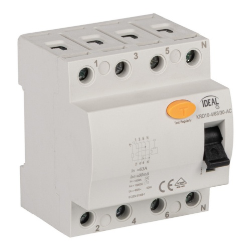 Wyłącznik różnicowoprądowy 4P KRD10-4/63/30-AC Ideal 38745