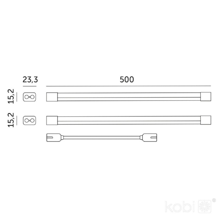 Lampa do roślin LED GROWLY 2x8,5W Kobi Design wymiary