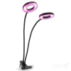 Lampa do roślin LED VITARO RING 2 CLIP 8W Kobi Design zaświecona
