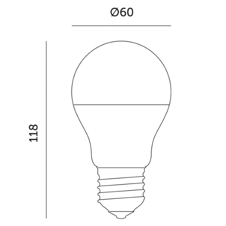 Żarówka do roślin LED PLANTY GS 11W E27 1200K Kobi Design wymiary