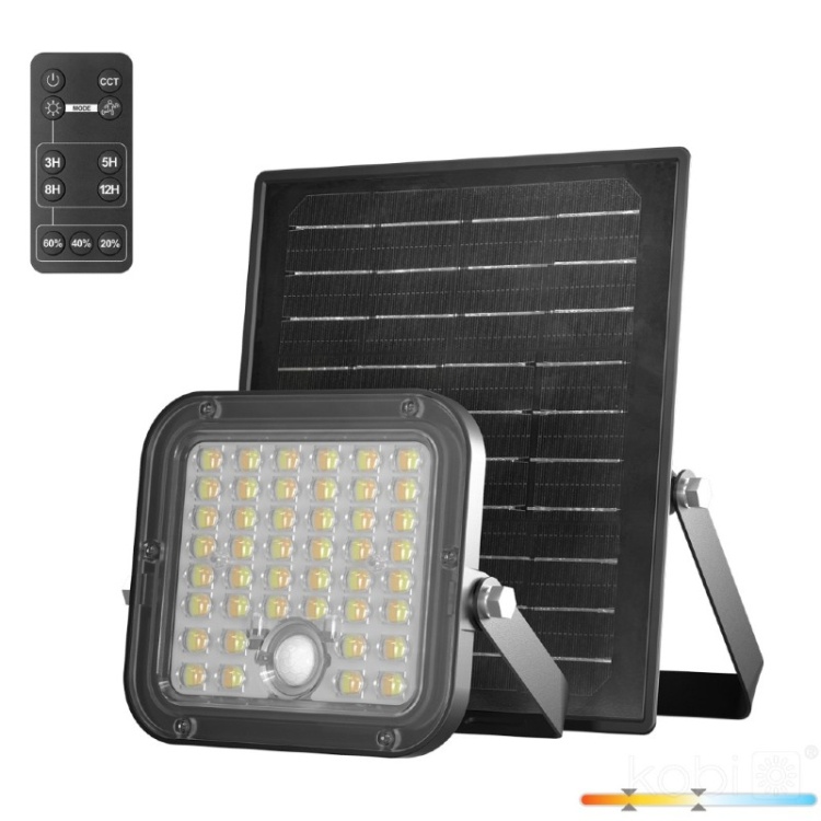 Naświetlacz Solar LED MHCS 10W 2CCT IP65 Kobi Premium zestaw