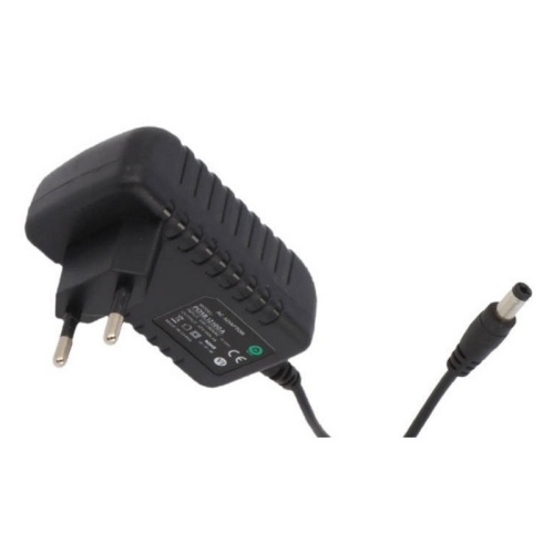 POSB12100A Zasilacz adapter czarny 12W 12V/1A, CEE7/16 wtyk DC 2.1/5.5(+)