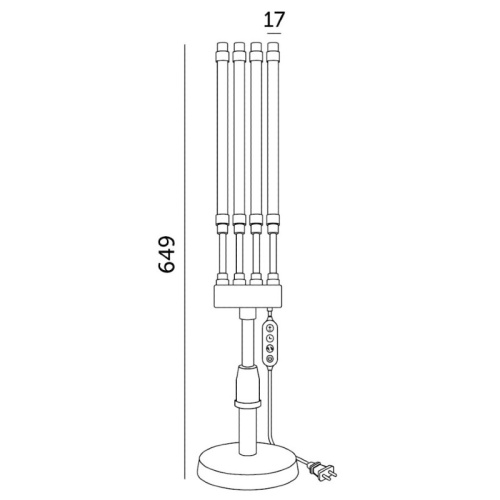 Lampa do roślin LED VITARO 4 ST MINI 10W Kobi Design wymiary