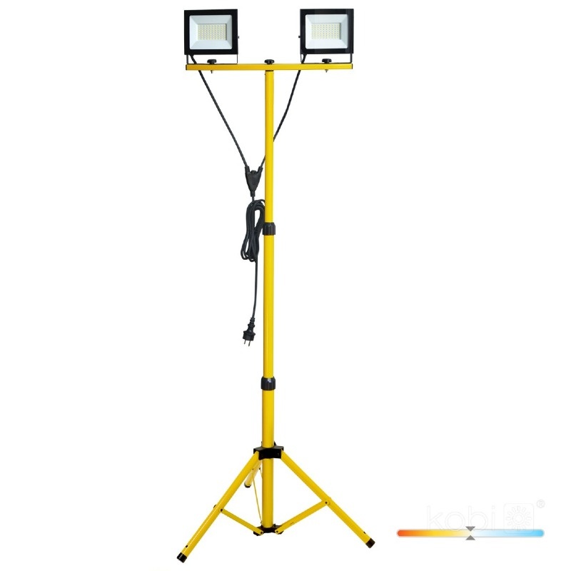 Naświetlacz LED TIGRA TRIPOD 2x50W 4000K IP54 Kobi front