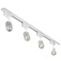 Zestaw szynoprzewód 1-obwodowy NEXTRACK GO 4xGU10 1m biały Kobi przykład z żarówkami