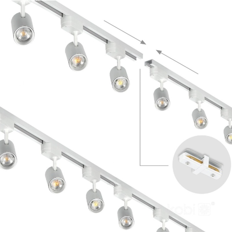 Zestaw szynoprzewód 1-obwodowy NEXTRACK GO 4xGU10 1m biały Kobi łączenie