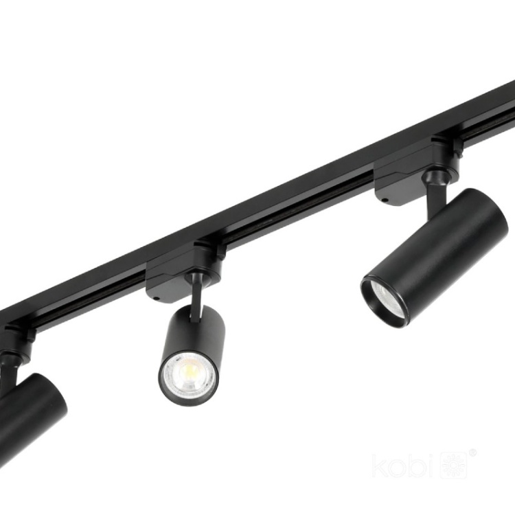 Zestaw szynoprzewód 1-obwodowy NEXTRACK GO 4xGU10 1m czarny Kobi zbliżenie