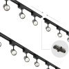 Zestaw szynoprzewód 1-obwodowy NEXTRACK GO 4xGU10 1m czarny Kobi łączenie