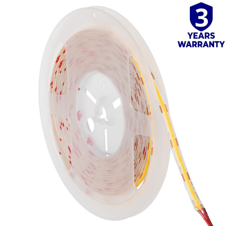 Taśma LED LCOB 12V 3W/1m biała ciepła 3000K 5m 288lm/1m IP00 Kanlux 39160 zwój