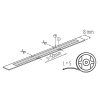 Taśma LED LCOB 24V 3W/1m biała ciepła 3000K 5m 276lm/1m IP65 Kanlux 39166 wymiary