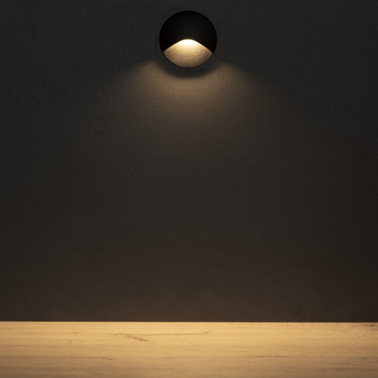 Oprawa przyschodowa LED EXIN 2.5W 3000K 50lm czarna IP65 Kanlux 39121 sposób rozświetlenia