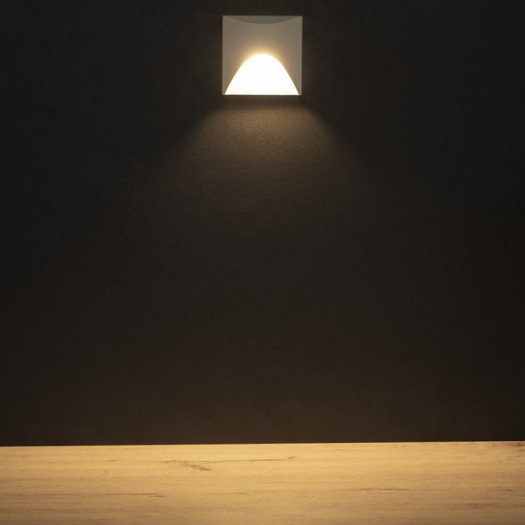 Oprawa przyschodowa LED EXIN 2.5W 3000K 50lm biała kwadratowa IP65 Kanlux 39126 sposób rozświetlenia