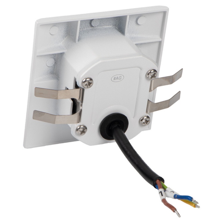 Oprawa przyschodowa LED EXIN 2.5W 3000K 50lm biała kwadratowa IP65 Kanlux 39126 tył