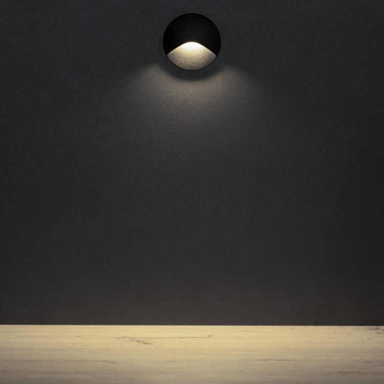 Oprawa przyschodowa LED EXIN 2.5W 4000K 50lm czarna IP65 Kanlux 39133 sposób rozświetlenia