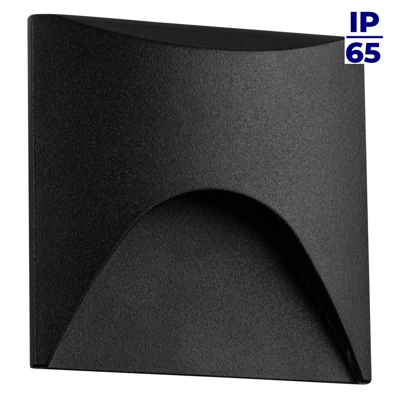 Oprawa przyschodowa LED EXIN 2.5W 4000K 50lm czarna kwadratowa IP65 Kanlux 39139