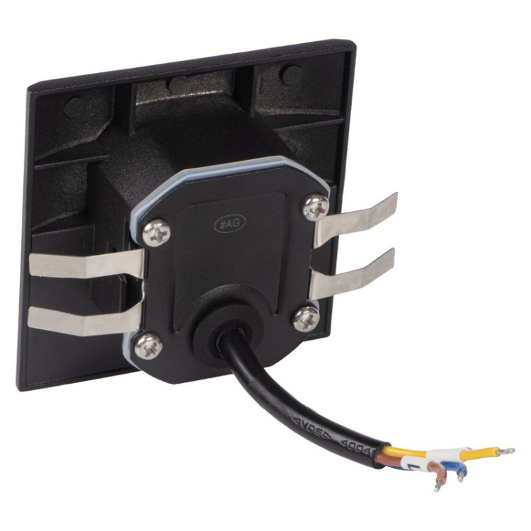 Oprawa przyschodowa LED EXIN 2.5W 4000K 50lm czarna kwadratowa IP65 Kanlux 39139 tył