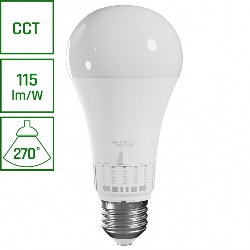 Żarówka LED GLS E27 13W 1500lm 5CCT 270° Spectrum 115lm/W