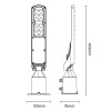 Oprawa uliczna LED STREETOS SLIM 30W czarna – wymiary 423×109×76 mm