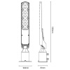 Oprawa uliczna LED STREETOS SLIM 50W czarna – wymiary 505x109x76 mm