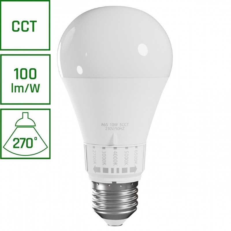 Żarówka LED GLS E27 10W 1100lm 5CCT 270° Spectrum 100lm/W