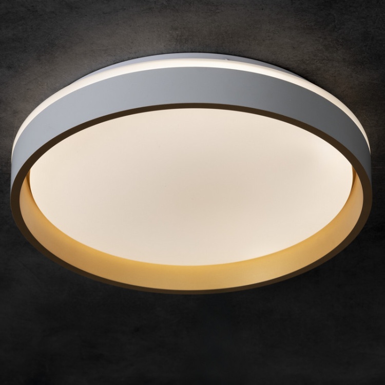 Plafon sufitowy LED SOLN 25W CCT 1460lm ściemnialna biało-złoty Kanlux barwa trochę ściemniona