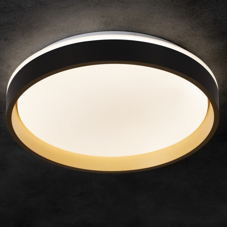 Plafon sufitowy LED SOLN 25W CCT 1460lm ściemnialna czarno-złoty Kanlux barwa neutralna