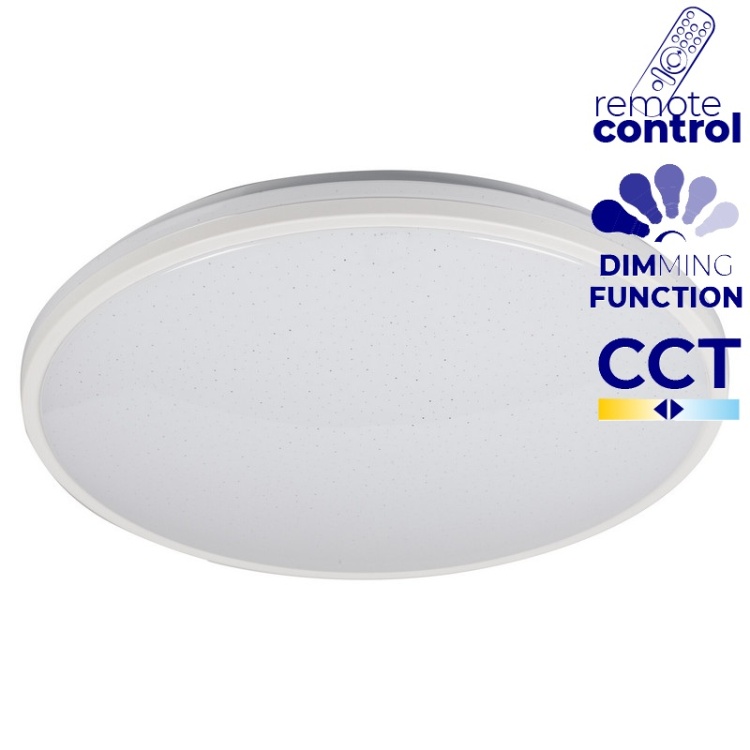 Plafon sufitowy LED ARVOS 37W CCT 2680lm ściemnialna ∅500 biały Kanlux 37332