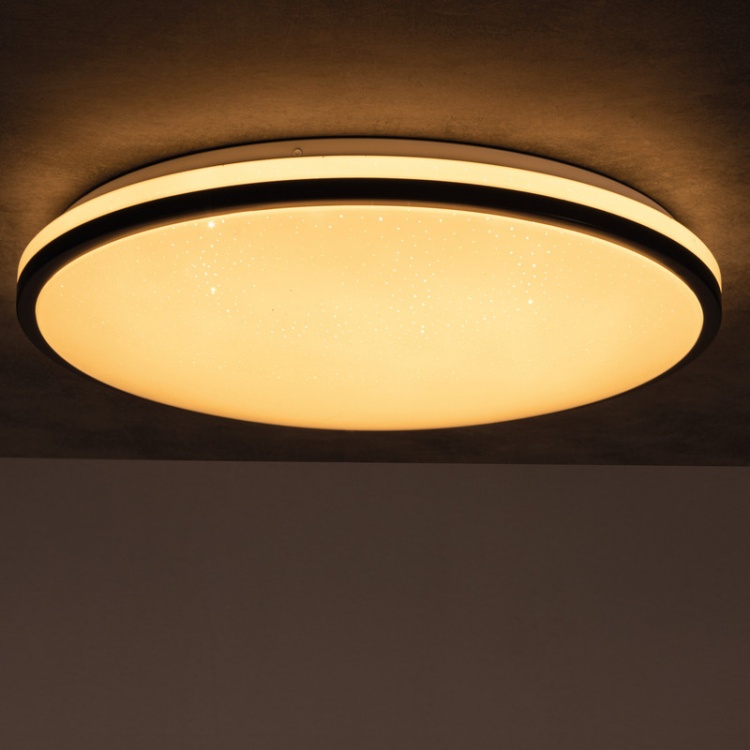 Plafon LED z pilotem ARVOS 37W CCT 2680lm ściemnialna ∅500 czarny Kanlux barwa ciepła