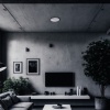 Plafon LED z pilotem ARVOS 37W CCT 2680lm ściemnialna ∅500 czarny Kanlux aranżacja