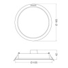 Downlight LED łazienkowy DN165 13W 3000K 1300lm biały IP44 Ledvance wymiary