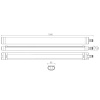 Oprawa hermetyczna LED OMNIA BIS 70W 4000K 7000lm IP65 1540mm GTV OMN150-70B wymiary