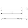 Oprawa hermetyczna LED LUNAR 120cm 80W 4000K 8000lm IP66 GTV wymiary