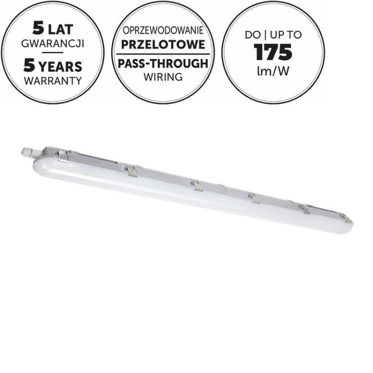 Oprawa liniowa hermetyczna LED NEXFORCE N2 36W 4000K Kobi Pro 5 lat gwarancji