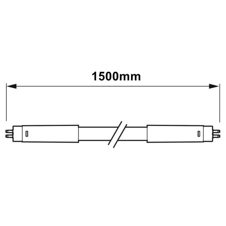Świetlówka LED Philips T8 LEDtube Ecofit 150cm 22.3W 865 6500K 2300lm wymiary