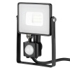 Naświetlacz LED z czujnikiem ruchu VT-10-S 10W 6400K IP65 800lm czarny V-TAC
