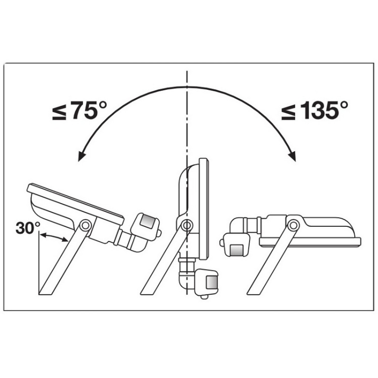 Naświetlacz LED FL PFM 10W 4000K SYM 100 S BK 1200lm IP65 z czujnikiem Ledvance ruchomy
