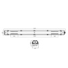 Oprawa hermetyczna LED Ledinaire WT050C 2xT8 LED L1200 IP65 IK08 Philips wymiary