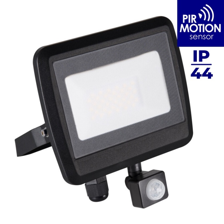 Naświetlacz LED ANTEM LED 30W-NW-SE B 30W z czujnikiem ruchu 4000K 2400lm IP44 Kanlux 33207