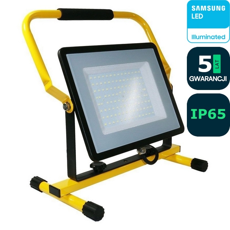 Naświetlacz przenośny LED 100W 4000K IP65 8200lm VT-109 230V V-TAC 5 lat gwarancji