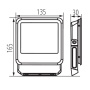 Naświetlacz LED IQ-LED FL-20W-NW 20W 4000K 2300lm Kanlux 33881 wymiary