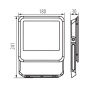 Naświetlacz LED IQ-LED FL-50W-NW 50W 4000K 6000lm IP65 Kanlux 33883 wymiary